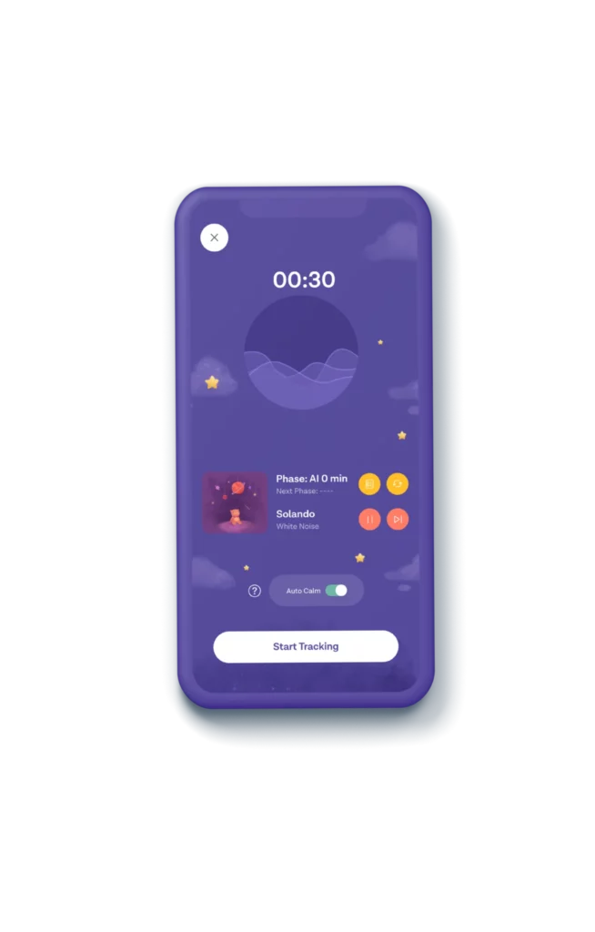 Lullaai Mobile app Perfect Sleep Mode assistant at night